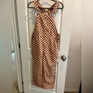 Brixton Tan Overalls with White Dots